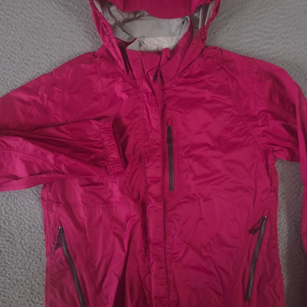 REI Jacket Girls XL 18 Hooded Rain Outdoor Windbreaker Nylon Zip Up Taped Seams